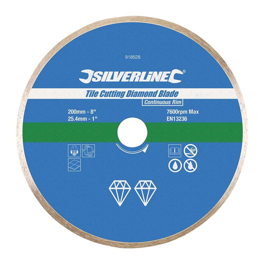 918528 Lama A Disco Diamantata Per Taglio Piastrelle Bordo Continuo 200 X 25,4 Mm - Foto 1