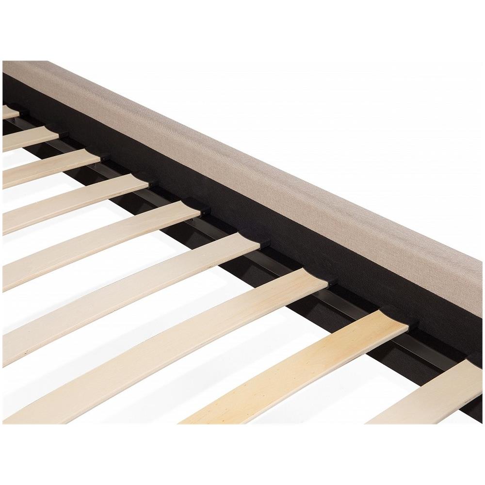 Letto In Tessuto Beige 180 X 200 Cm Ambassador - Foto 2