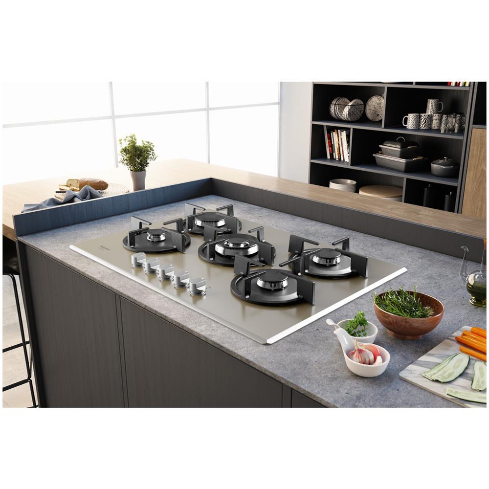 Piano Cottura HAGD 72S / CH a Gas 5 Fuochi Gas Colore Champagne - Foto 5