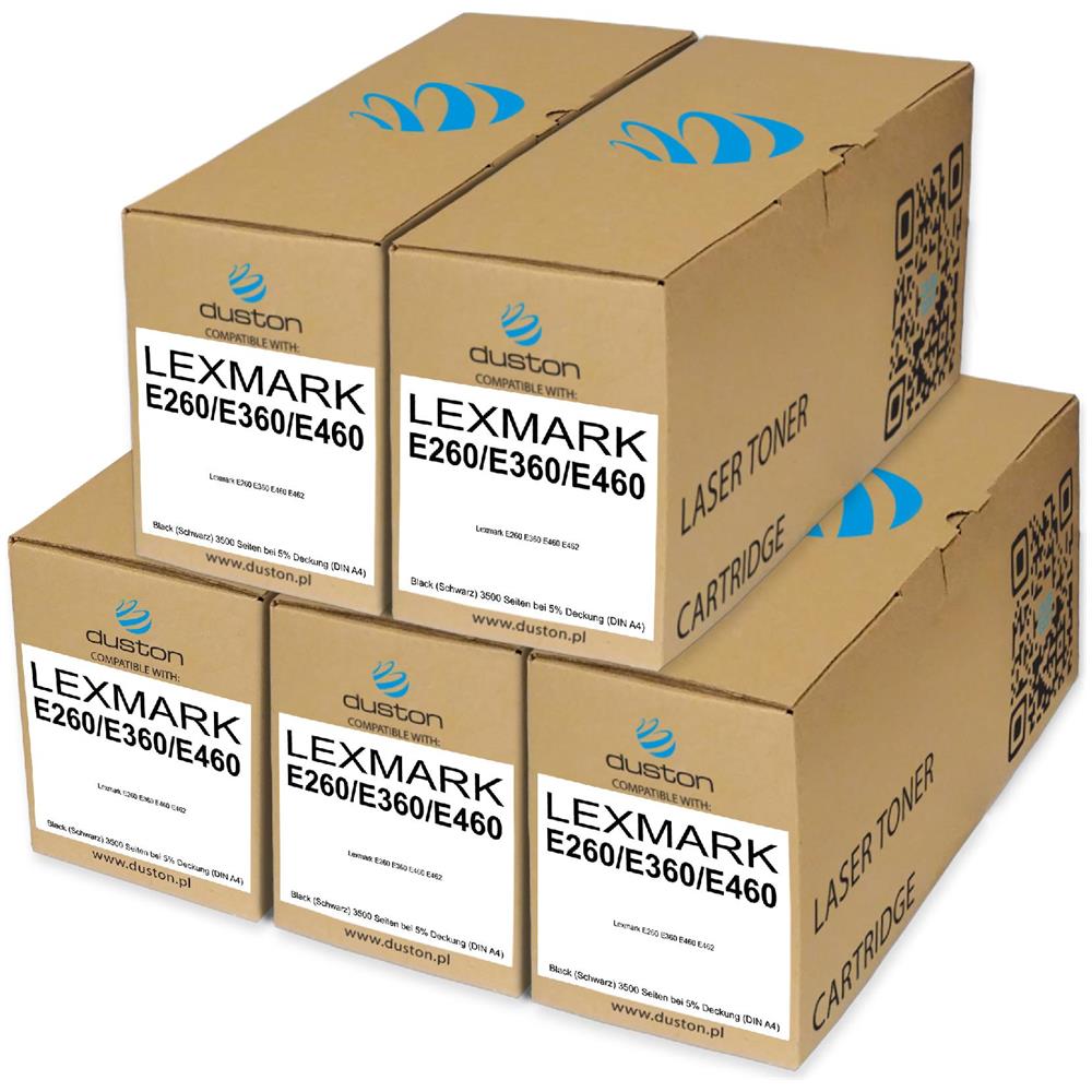 TONER COMPATIBILE - 5x E260 / e360 / e460, E260a21e Negro Compatible Con Lexmark E260 E360 E460 E462 - Foto 1