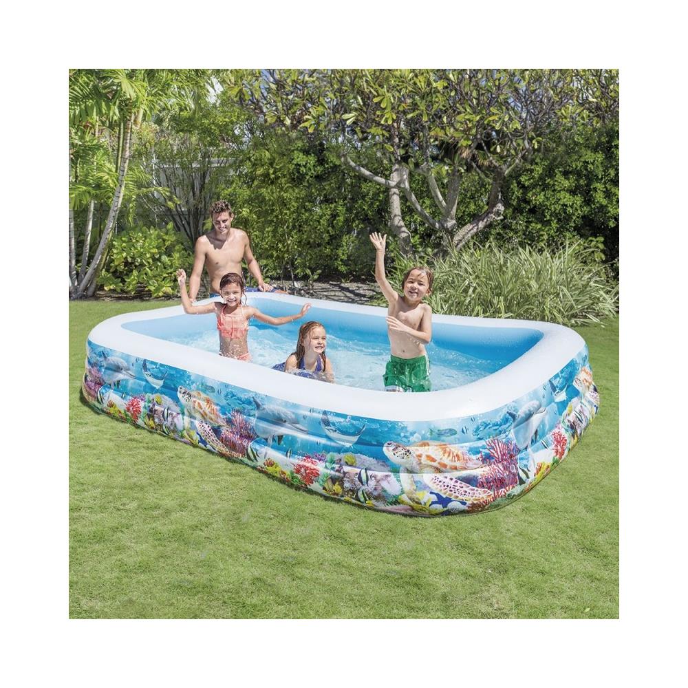 58485NP - Piscina Gonfiabile Swim Center Pesci, 305x183x56 cm - Foto 2