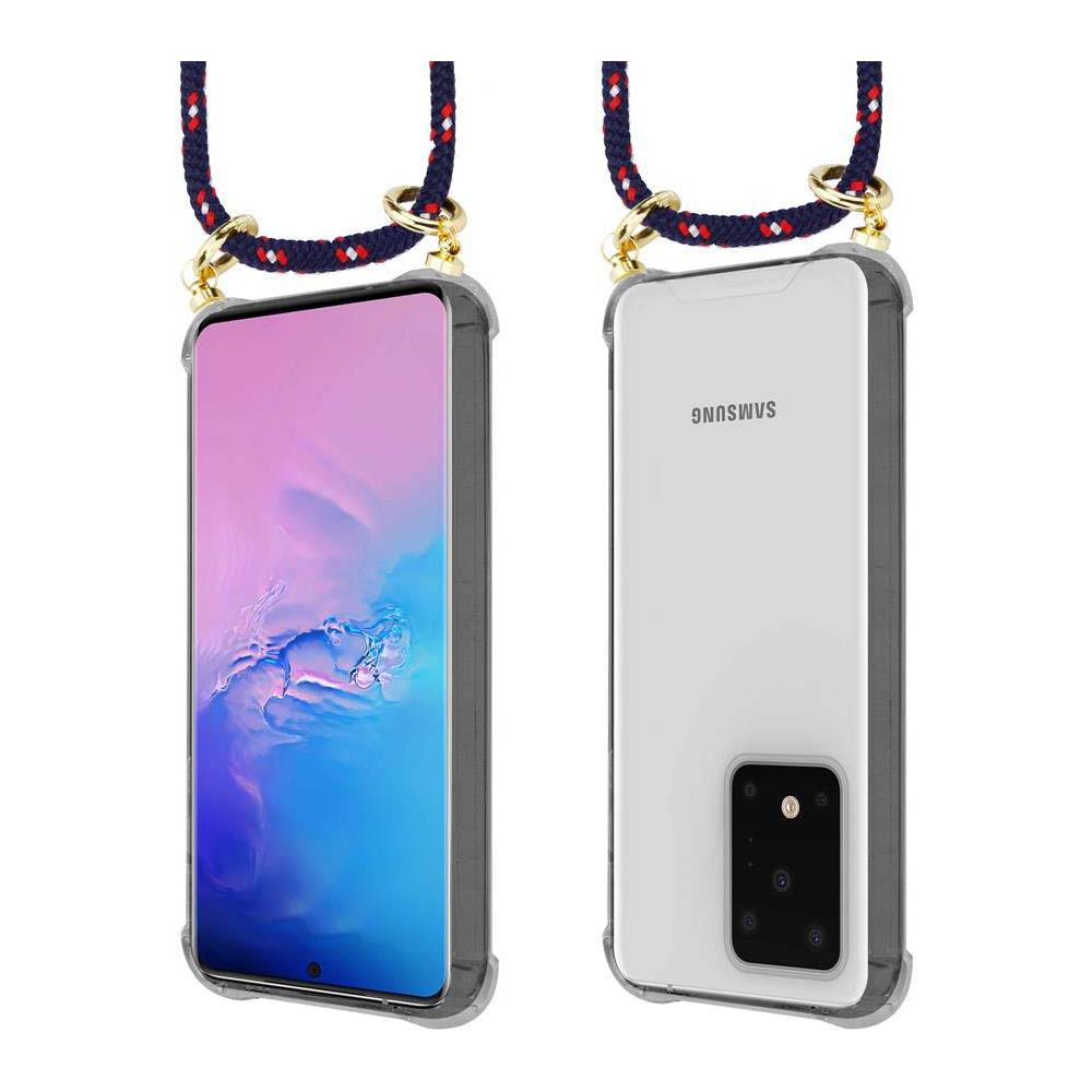 Catena Di Telefoni Cellulari Compatibile Con Samsung Galaxy S20 Ultra In Blu Rosso Bianco À Pois - Coperchio Protettivo In Silicone Con Anelli D'oro, Cinturino In Corda E Custodia Staccabile - Foto 8