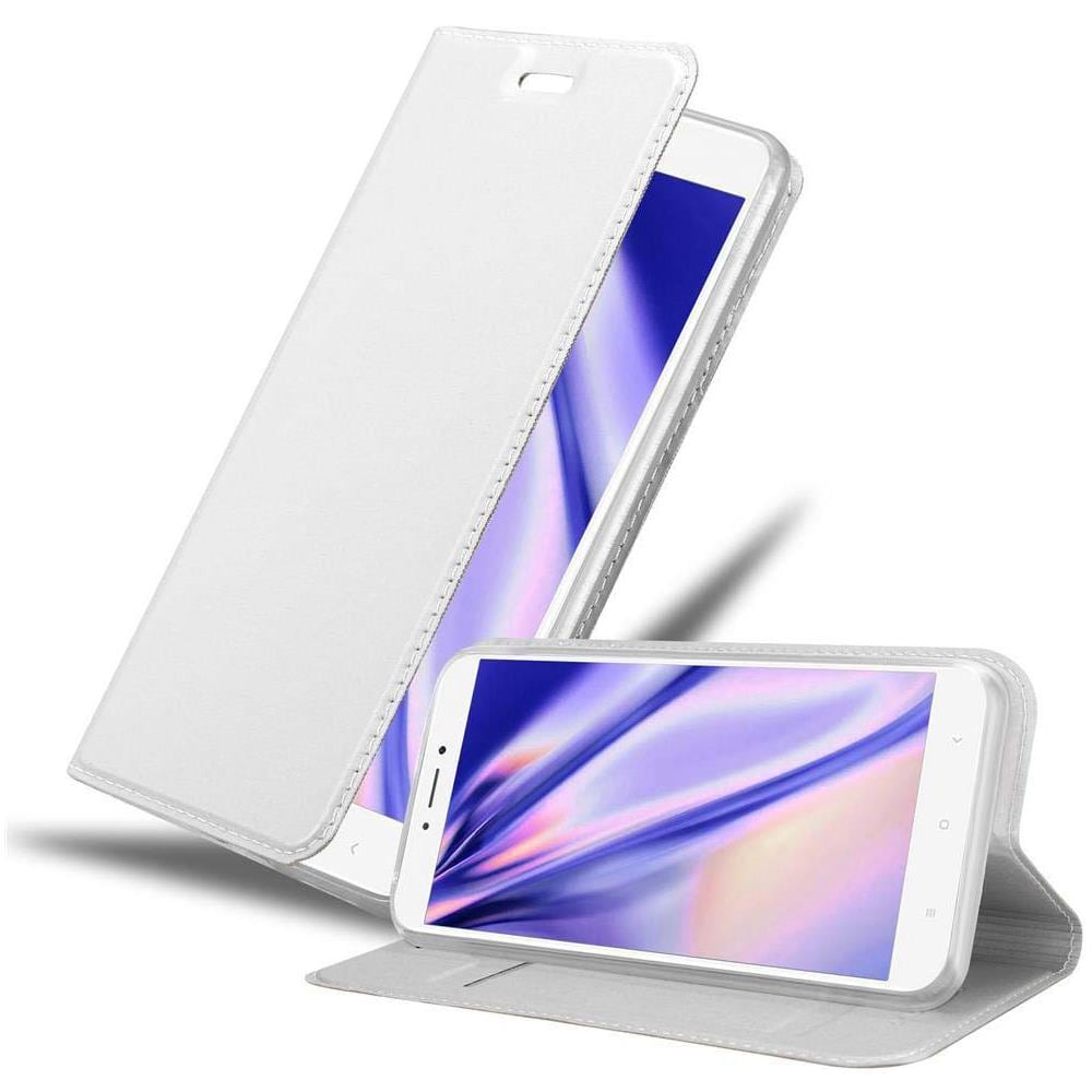 Custodia Compatibile Con Xiaomi Mi Max 2 In Classy Argento - Coperchio Protettiva Con Chiusura Magnetica, Funzione Stand E Tasca Per Le Carte - Foto 1
