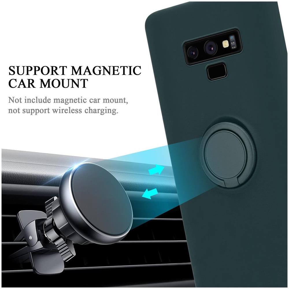 Custodia Compatibile Con Samsung Galaxy Note 9 In Liquid Verde - Coperchio Protettivo In Silicone Tpu Flessibile Con Anello - Foto 8