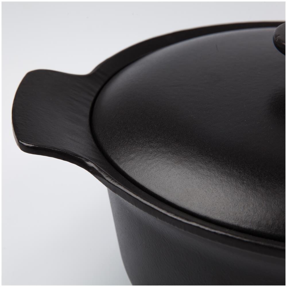 Pentola Con Coperchio Ghisa Nera 24cm - Ron - Foto 4