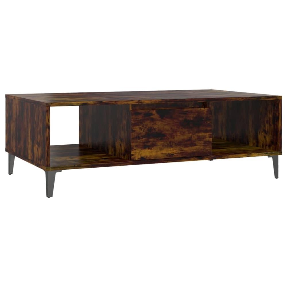 Tavolino da Salotto Rovere Fumo 103,5x60x35cm in Truciolato - Foto 2