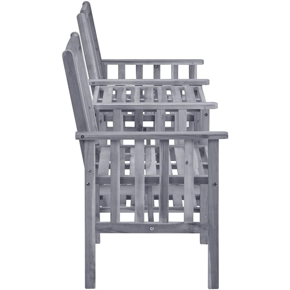 Sedie Da Giardino Con Cuscini E Tavolino In Massello Di Acacia - Foto 3