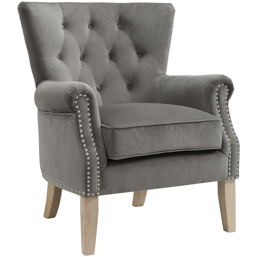 Sedia Accento In Twill Grigio - Foto 1