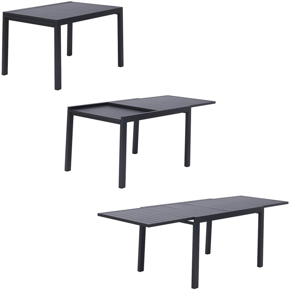 Set Di Mobili Da Giardino Allungabili Venezia 132/264 In Alluminio Antracite - 10 Posti A Sedere - Foto 2