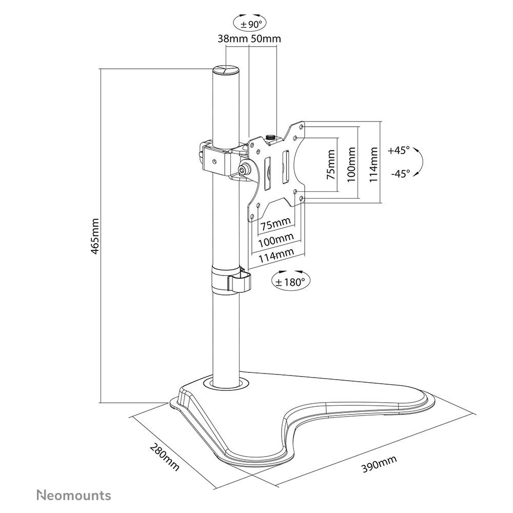 Supporto da Tavolo per Monitor FPMA-D550SBLACK Per schermi da 10-32" Colore Nero - Foto 19