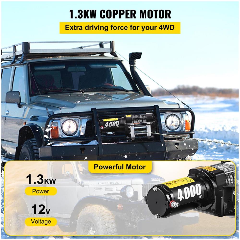 Argano Elettrico, 4000lbs, 12v, 10m - Foto 6