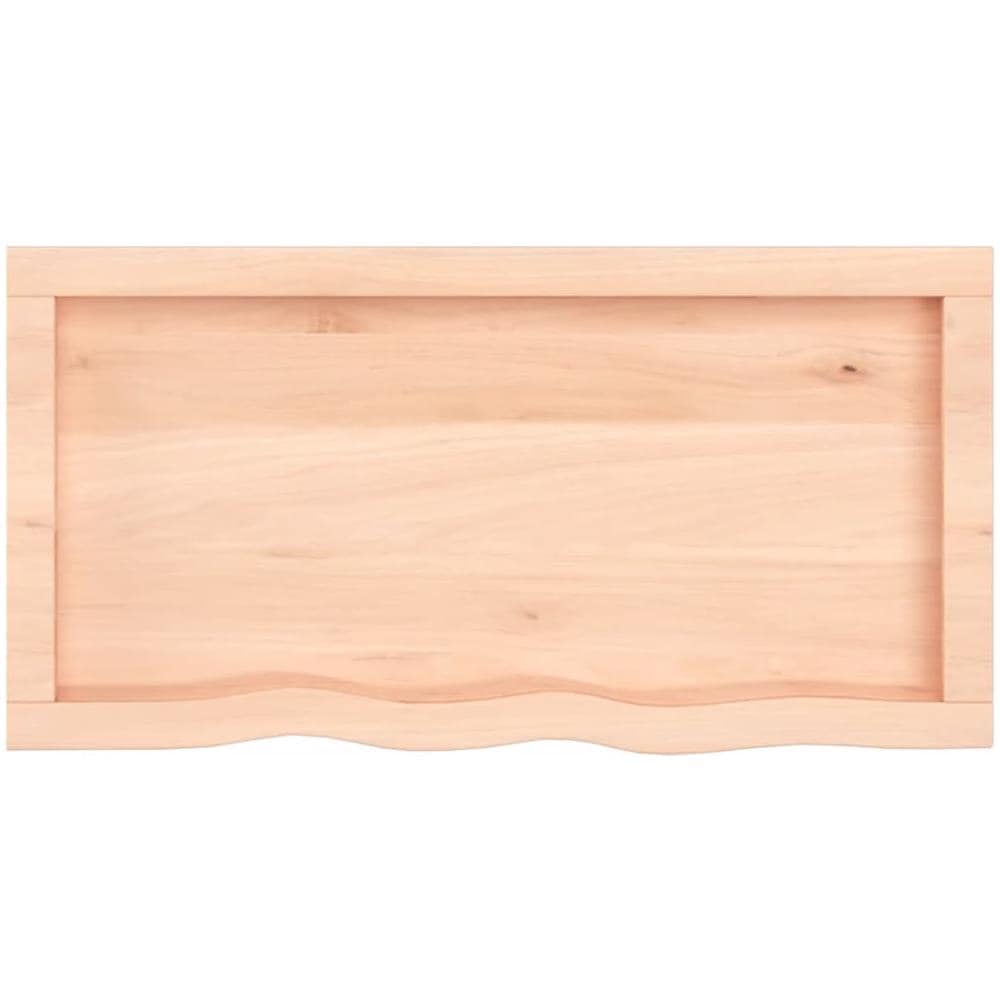 Ripiano a Parete 80x40x (2-6) cm Massello Rovere Non Trattato - Foto 5