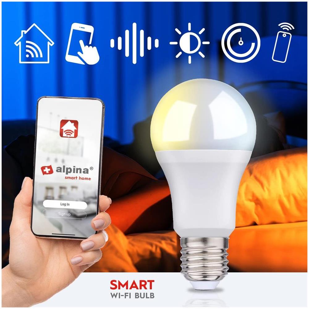 3xSmart Home Lampadina LED E27 Luce Bianca Fredda e Calda App Alexa e Google 9W - Foto 2