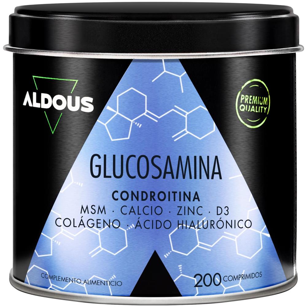 Glucosamina, condroitina, MSM, collagene, acido ialuronico, zinco, calcio e vitamina D3 | 200 compresse | Aldous - Foto 1