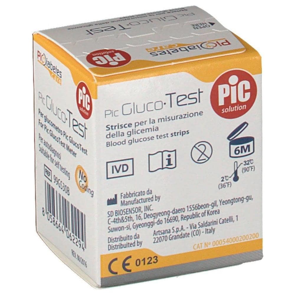 Strisce Misurazione Glicemia Pic Glucotest 25 Pezzi - Foto 1