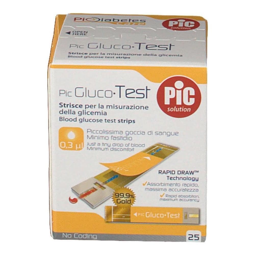Strisce Misurazione Glicemia Pic Glucotest 25 Pezzi - Foto 2