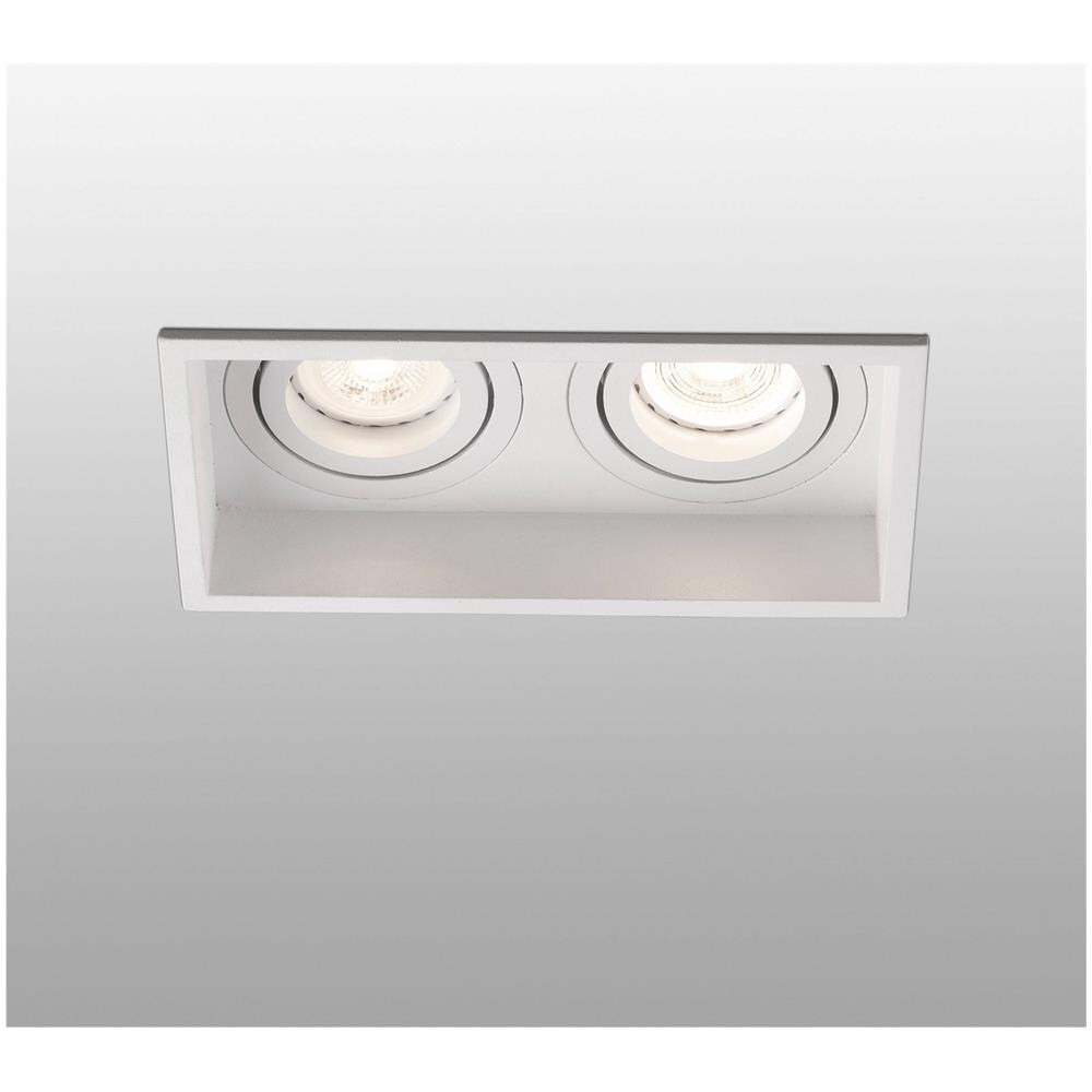 Downlight Quadrato Inclinabile Bianco 2 Luci, Gu10 - Foto 1