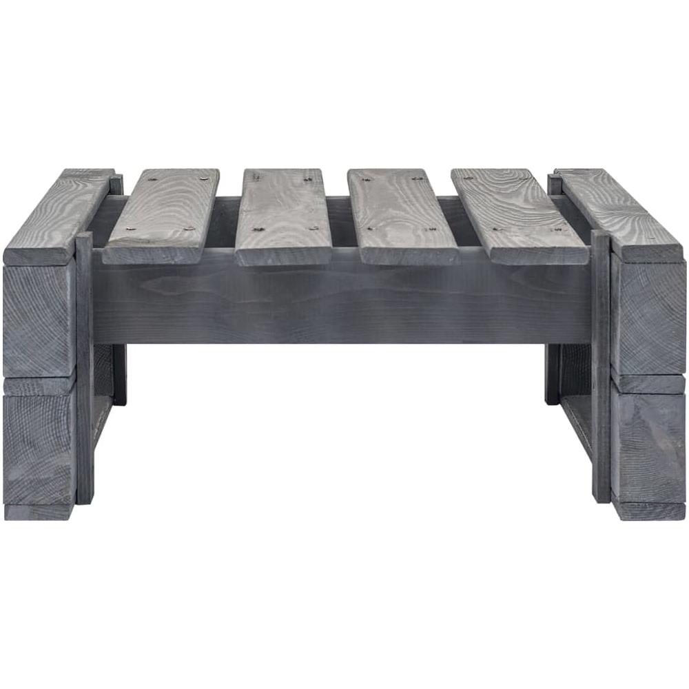 Ottomana da Giardino su Pallet in Pino Impregnato Grigio - Foto 3