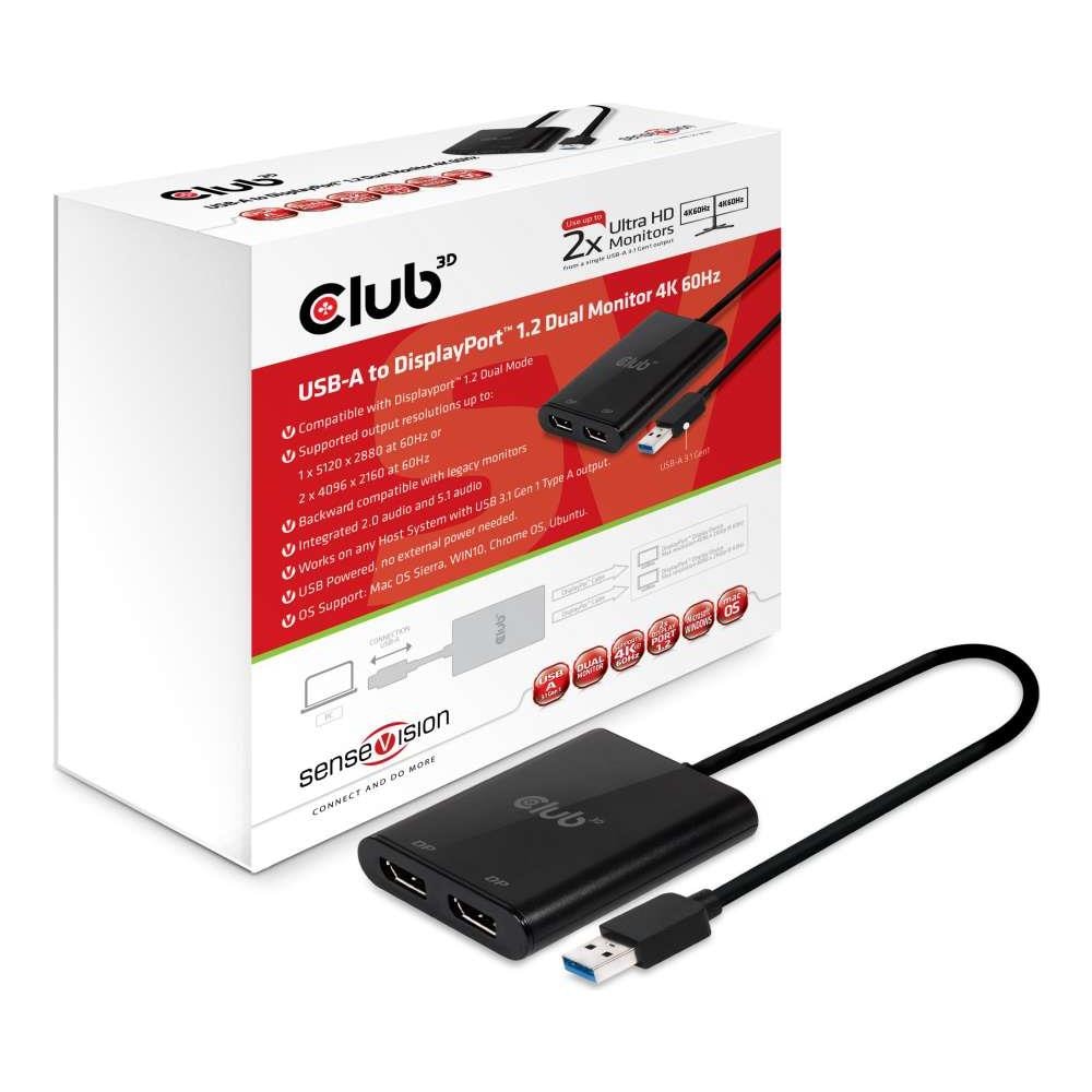 Club 3D da USB A a DisplayPort 1.2 Dual Monitor 4K 60Hz - Foto 2