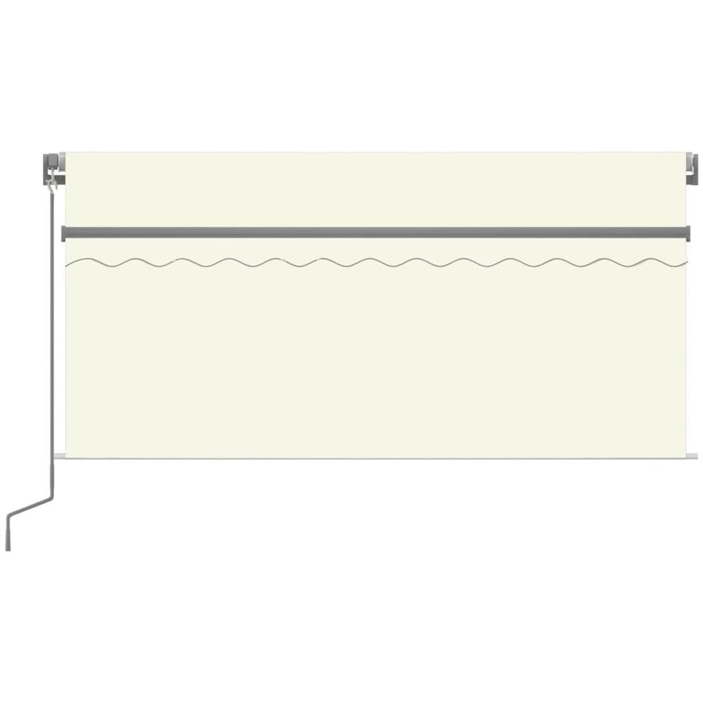 Tenda Da Sole Retrattile Manuale Con Parasole 3x2,5 M Crema - Foto 3