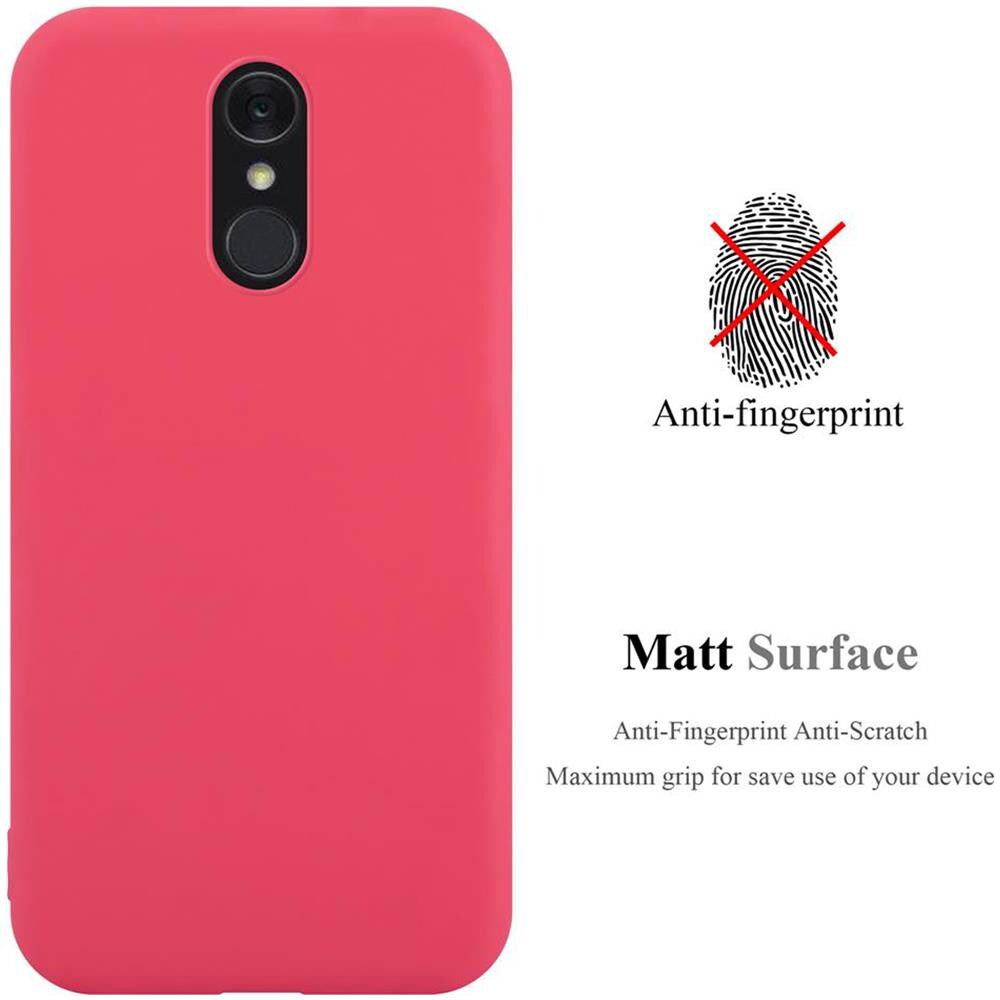 Custodia Compatibile Con Lg Q7 In Candy Rosso - Coperchio Protettivo In Silicone Tpu Flessibile - Foto 2