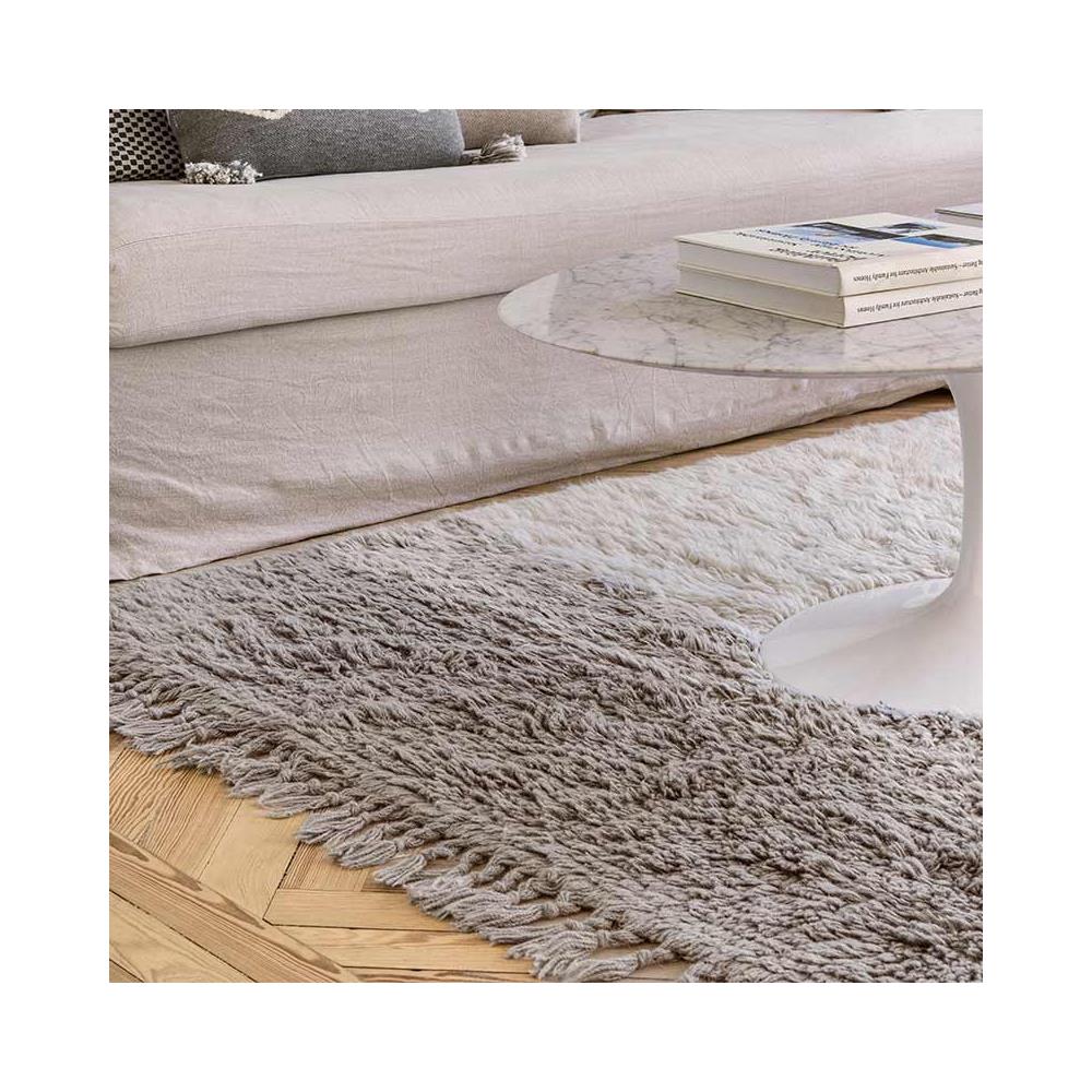 Tappeto In Lana Sfumato - Blu - 140 X 200 Cm - Foto 2