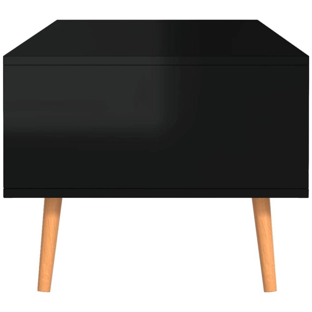 Tavolino Salotto Nero Lucido 100x49,5x43 cm Legno Multistrato - Foto 2