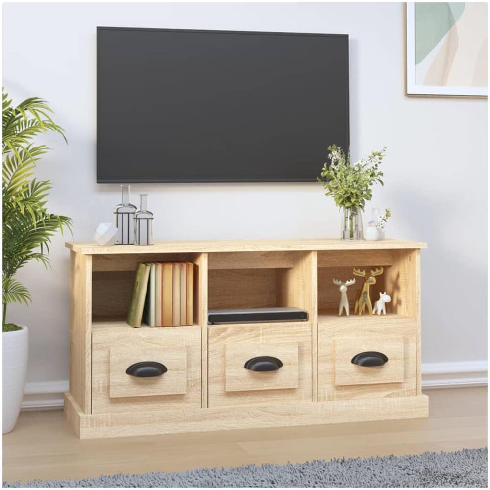 Mobile Per Tv Rovere Sonoma 100x35x50 Cm In Legno Multistrato - Foto 1