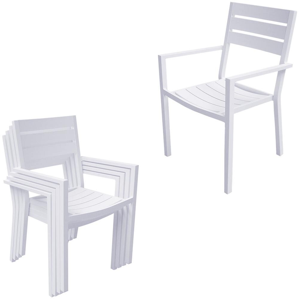 Set Di Mobili Da Giardino Allungabili Venezia 132/264 In Alluminio Bianco - 10 Posti A Sedere - Foto 2