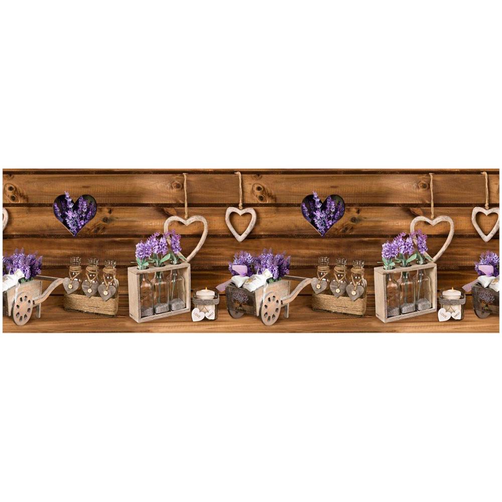 Tappeto Passatoia Cucina Antiscivolo Stampa Digitale Dis. Lavanda Cuor Carretto 50x115 Lavanda - Foto 2