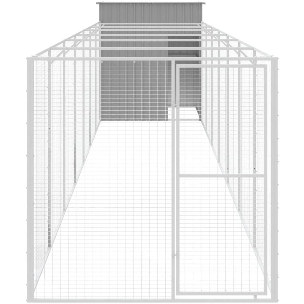 Casetta Cani Corsa Grigio Chiaro 165x863x181 Cm Acciaio Zincato - Foto 2
