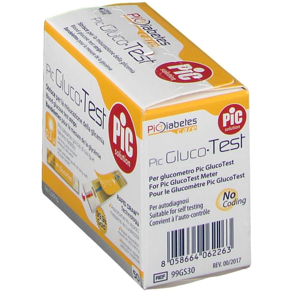 Strisce Misurazione Glicemia Pic Glucotest 50 Pezzi - Foto 1