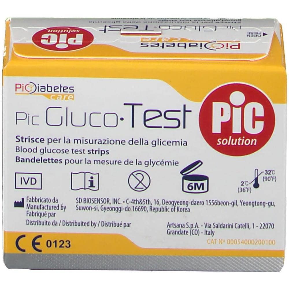 Strisce Misurazione Glicemia Pic Glucotest 50 Pezzi - Foto 2