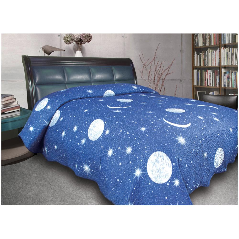 Trapuntino Estivo Mezza Stagione Boutis Disegno Luna Matrimoniale Luna - Foto 1