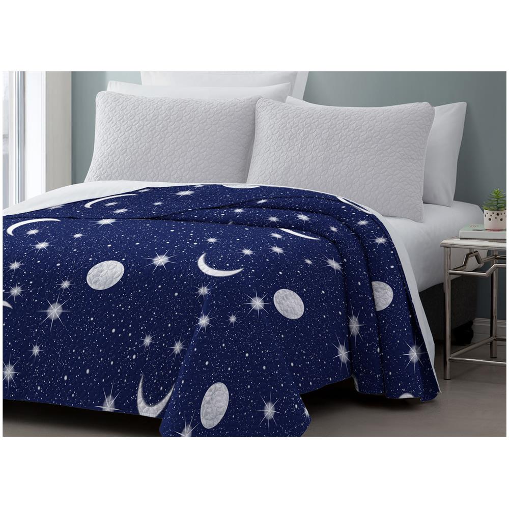 Trapuntino Estivo Mezza Stagione Boutis Disegno Luna Matrimoniale Luna - Foto 4