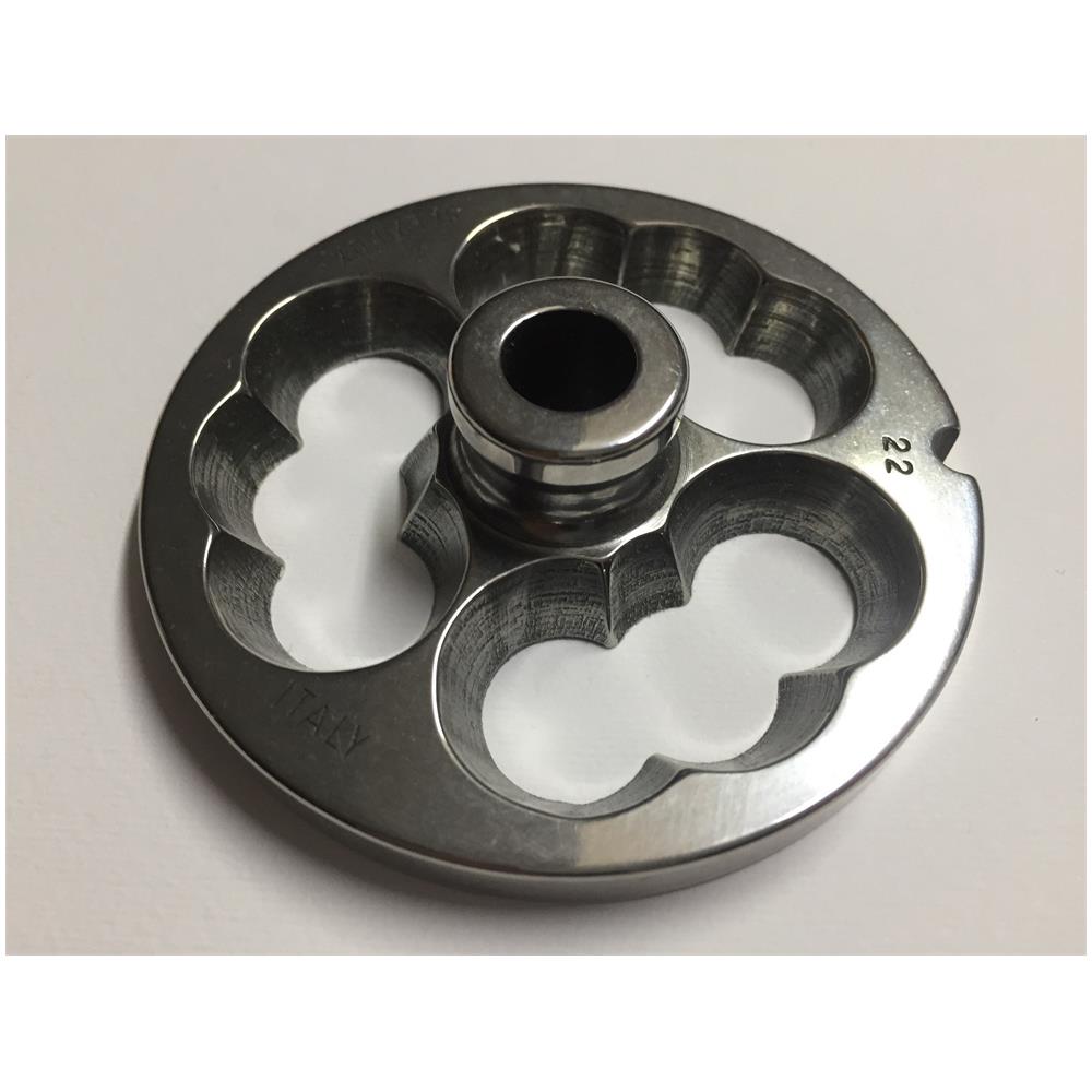 Piastra Per Tritacarne 22 Acciaio Inox Autoaffilanti 100% Made In Italy - 22 Foro Spezzatino - Foto 1