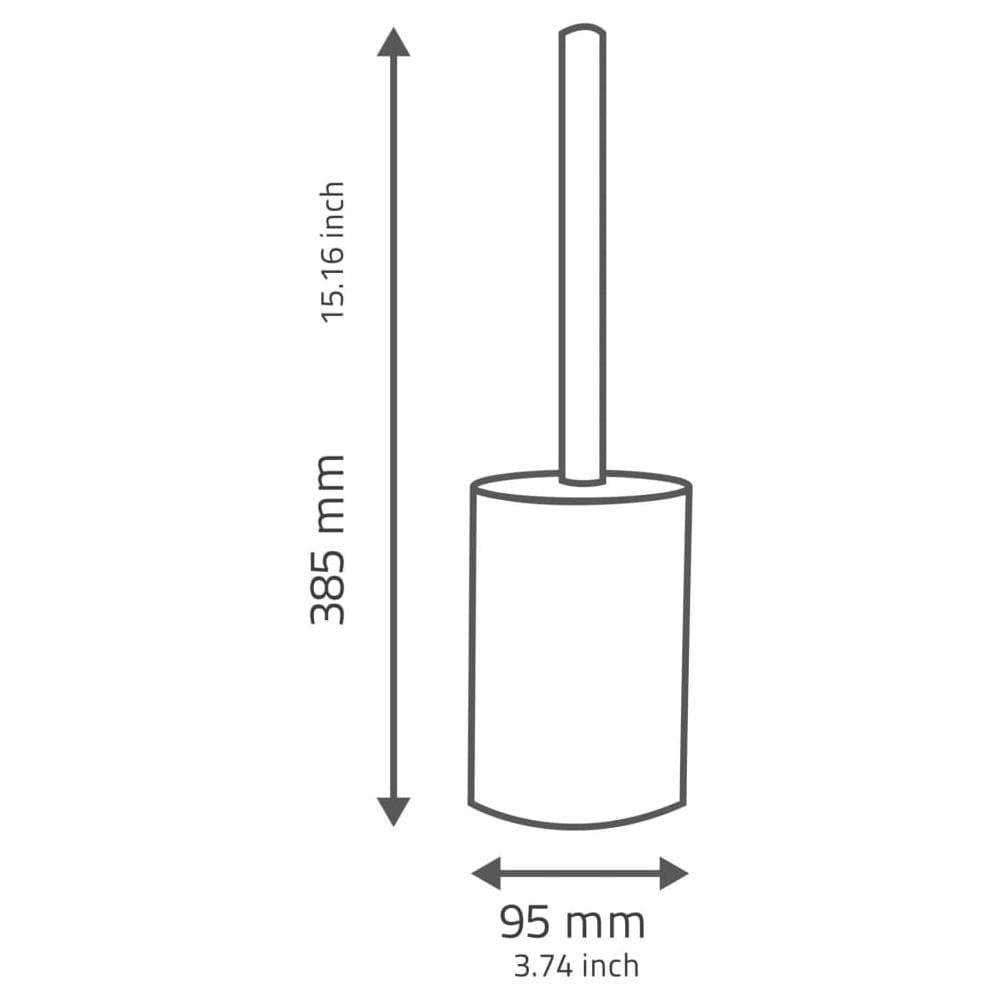 Scopino Per Wc Con Supporto Stile Mattonella Ecru - Foto 3