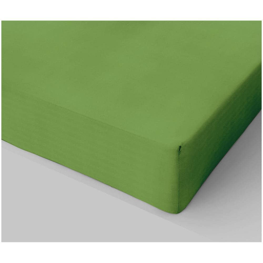 Lenzuolo Sotto Con Angoli In Cotone Con Elastico Made In Italy Una Piazza E Mezza 120x200 Cm - Verde Mela - Foto 1