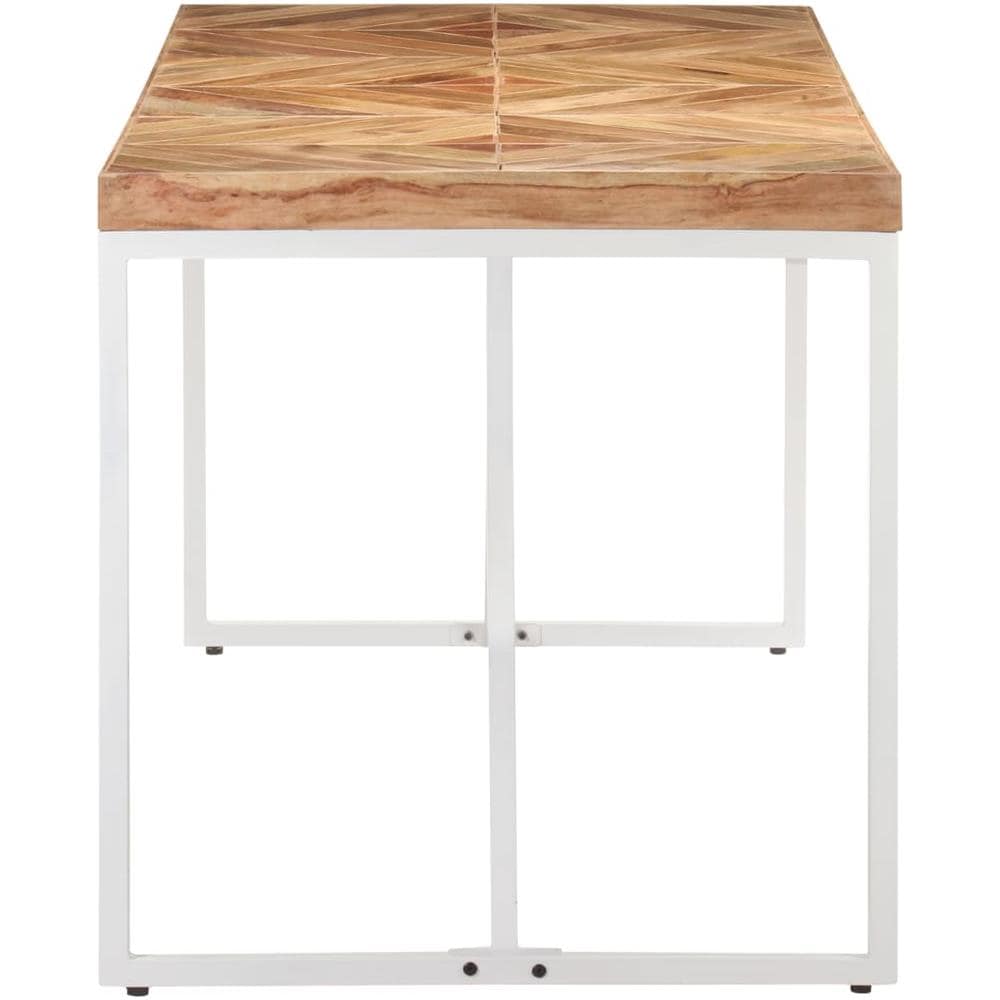 Tavolo Da Pranzo 140x70x76 Cm In Legno Massello Acacia E Mango - Foto 2