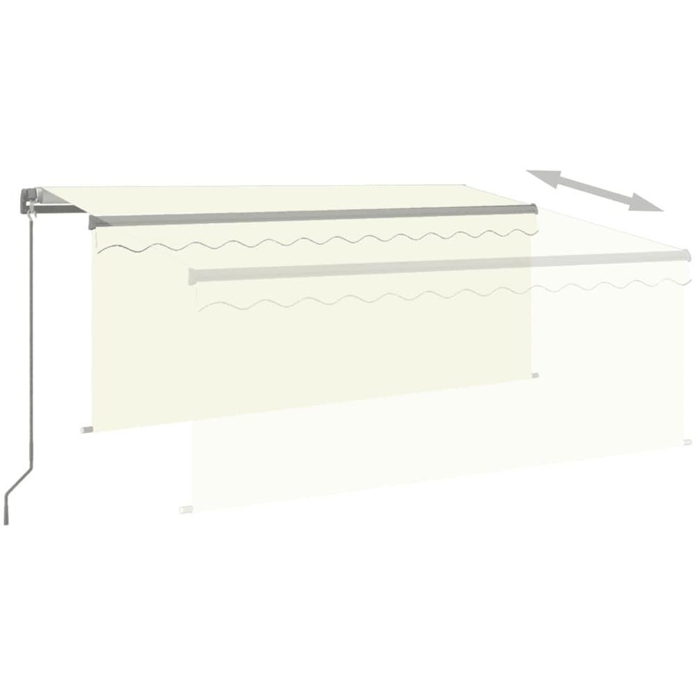 Tenda da Sole Retrattile Manuale con LED 3x2,5 m Crema - Foto 2