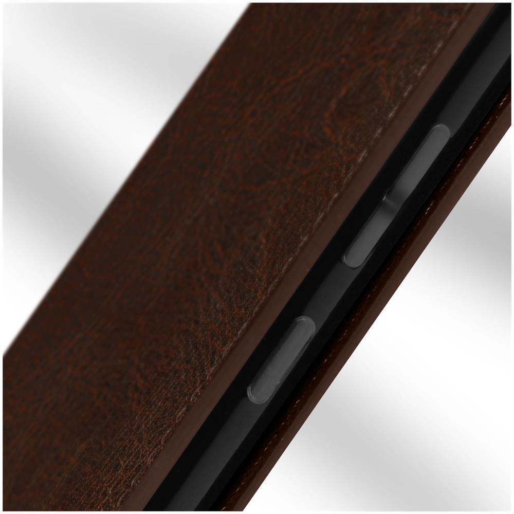 Custodia Per Galaxy S22 Ultra In Vera Pelle Con Portafoglio Marrone Scuro - Foto 2