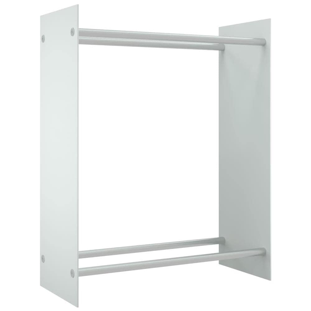 Porta Legna Bianco 80x35x100 Cm In Vetro Temperato - Foto 2