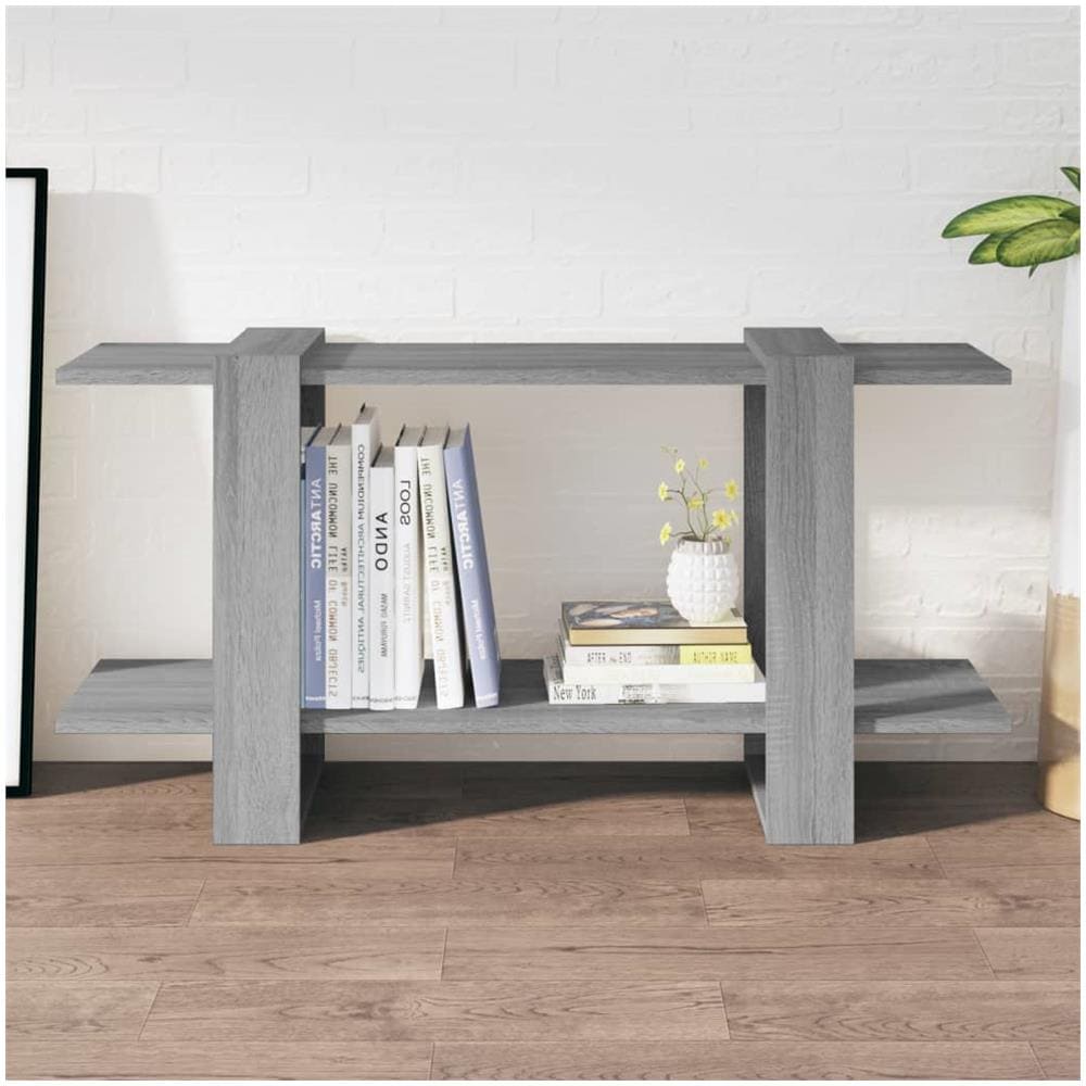 Libreria Grigio Marrone 100x30x51 Cm In Legno Multistrato - Foto 1