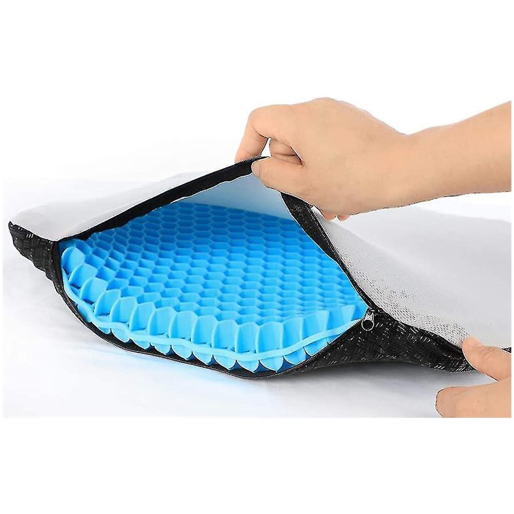 Cuscino In Gel Per Seduta - Antidecubito, Traspirante - Per Ufficio, Auto, Sedia A Rotelle - 42x42cm - Foto 7