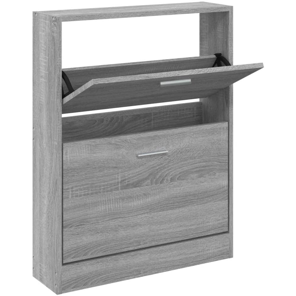 Scarpiera Grigio Sonoma 59x17x81 Cm In Legno Multistrato - Foto 2