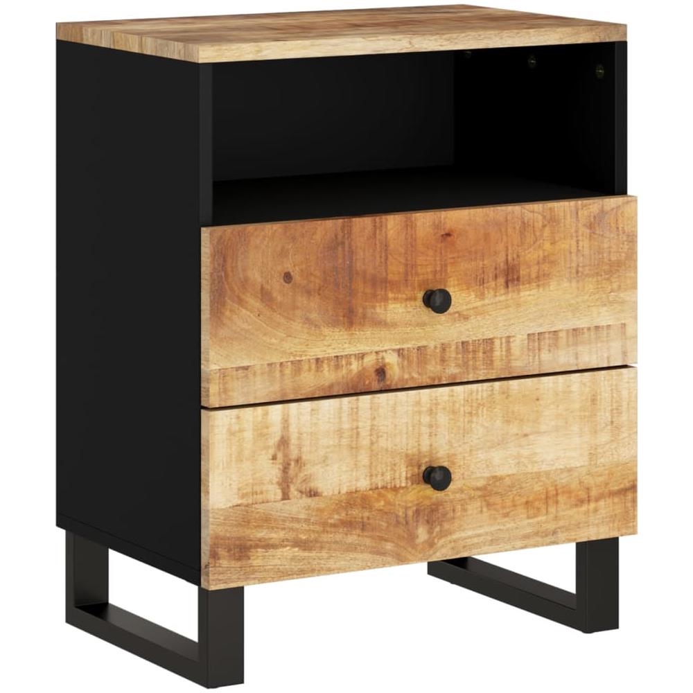 Comodino 50x33x62cm Legno Massello Di Mango E Legno Multistrato - Foto 2