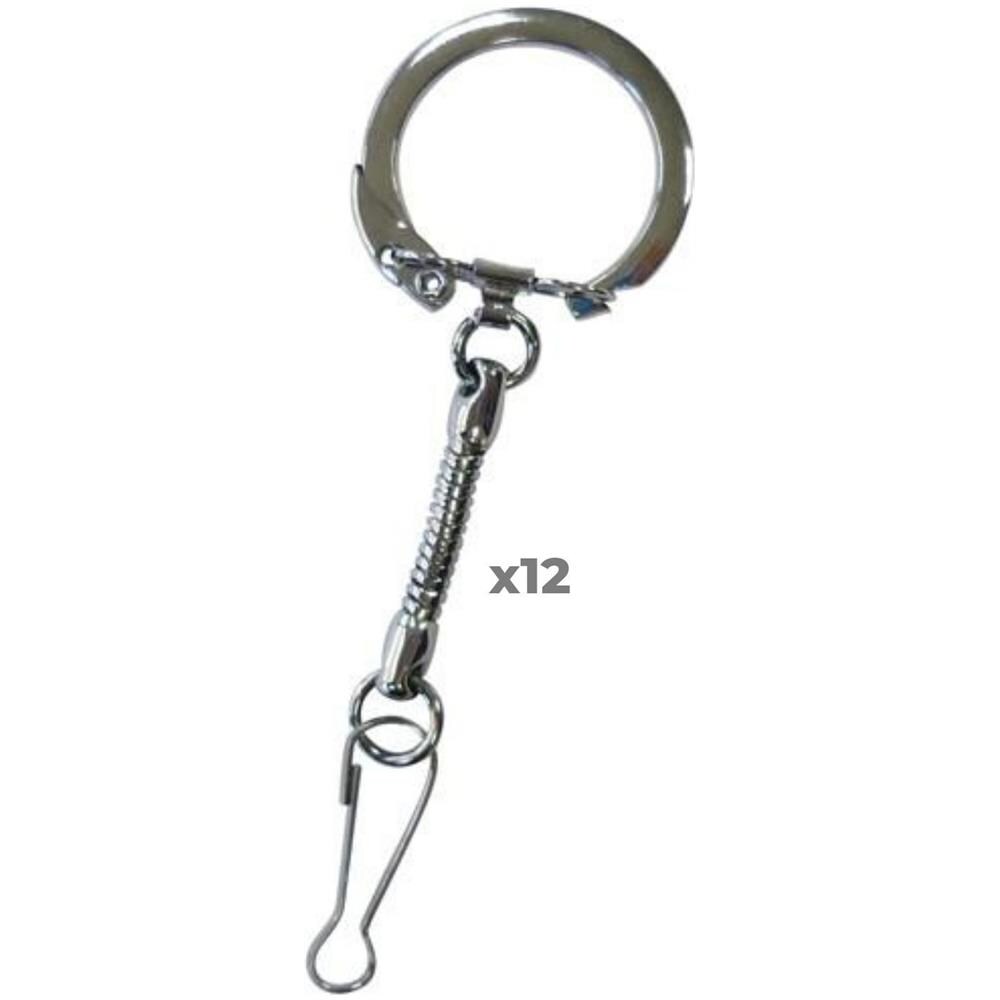 12 Portachiavi Con Moschettone In Ematite 6 Cm - Foto 1