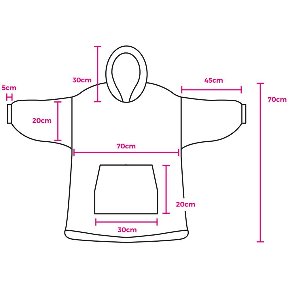 Felpa Plaid Bambini Coperta Agnellata Sherpa Con Tasca Inverno Tinta Unita Midlands Felpone Azzurro - Foto 5