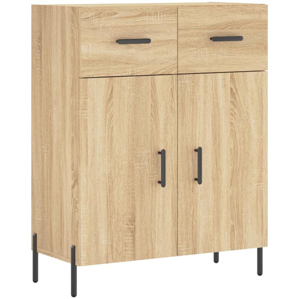 Credenza Rovere Sonoma 69,5x34x90 Cm In Legno Multistrato - Foto 2