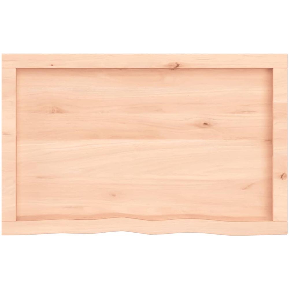 Ripiano a Parete 80x50x (2-4) cm Massello Rovere Non Trattato - Foto 6